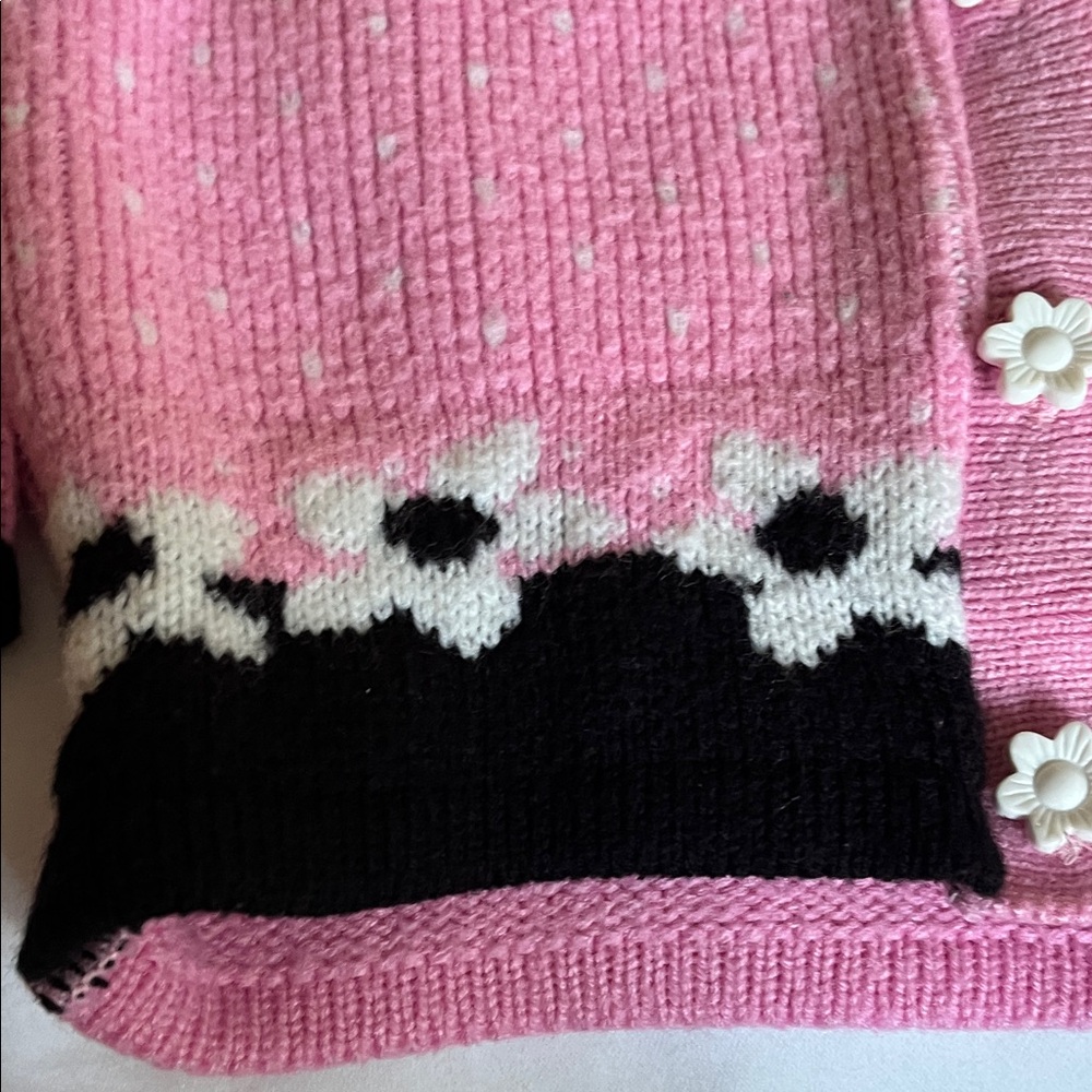 Disney Pink Kids Sweater with Embroidered Design 2T - Picture 6 of 7